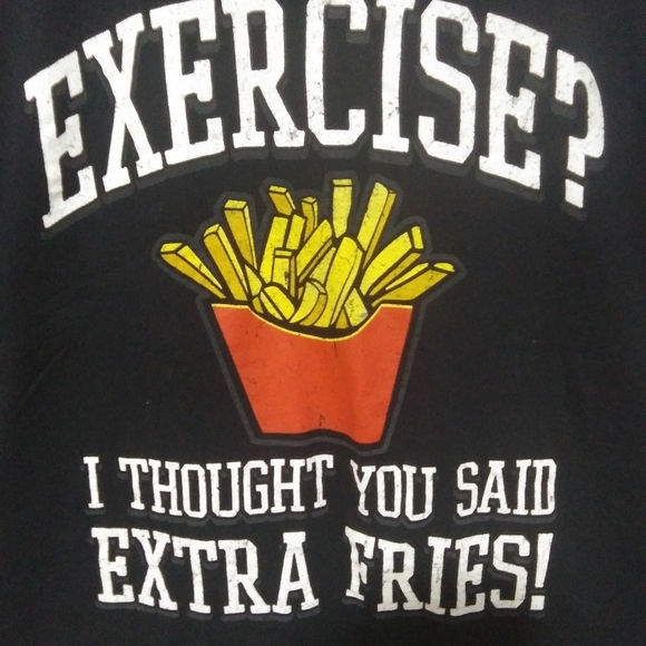 Exercise? Extra fries tee - Picture 2 of 2